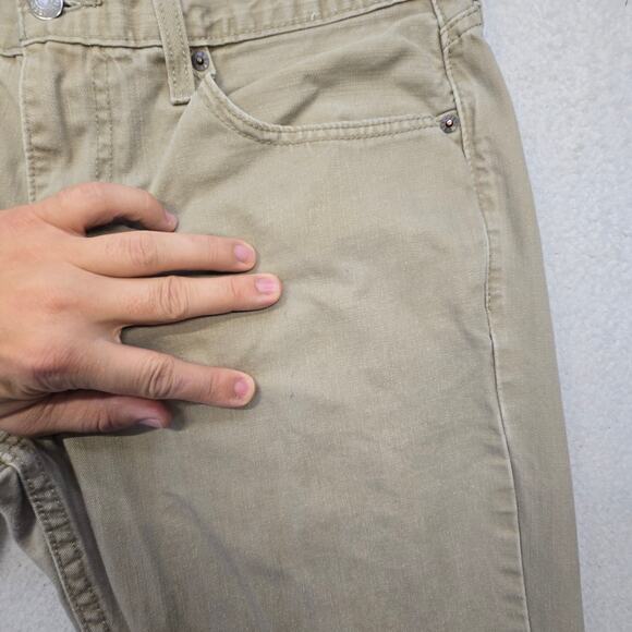 Levis 559 Jeans Mens 33x32 Relaxed Fit Straight Leg Khaki 100% Cotton Tan *33x30 - Picture 11 of 14